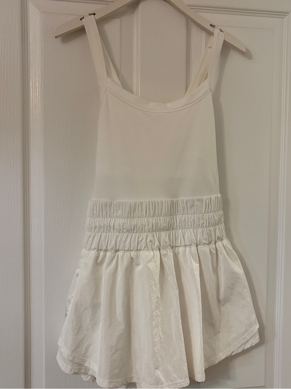 Nordstrom White Sleeveless Ruffle Mini Dress